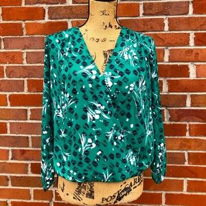 Collective Concepts Long Sleeve Floral Wrap Top